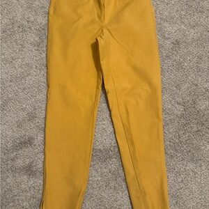 White House Black Market slim ankle dress pants in Canary Yellow, size 0